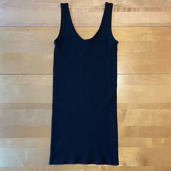 Forever 21 Black Ribbed Knit Bodycon Mini Dress Size Small - Picture 5 of 8